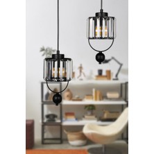 Begüsa Lux 2.li Siyah Tepsili Avize