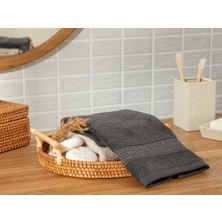 English Home Delu x e Pamuklu Low Twist El Havlusu 30 x 50 cm Antrasit