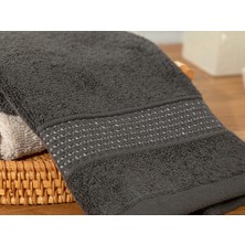 English Home Delu x e Pamuklu Low Twist El Havlusu 30 x 50 cm Antrasit