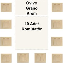 Çağatay Elektrik - Ovivo Grano Krem 10 Adet Komütatör