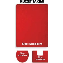 Doğuş Peluş Bee Tavşan 3'lü Klozet Takımı Kırmızı