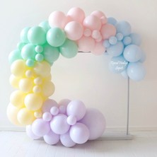 Trend Hediye Sepeti Makaron Pastel Soft Karışık Renk 100 Adet Balon Zinciri