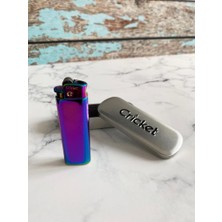 Cricket Deluxe Metal Turbo Taşlı Doldurulabilir Çakmak + Kılıf