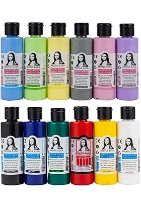 Mona Lisa Pastel Canlı Renkler Akrilik Boya 12 Renk 70 ml