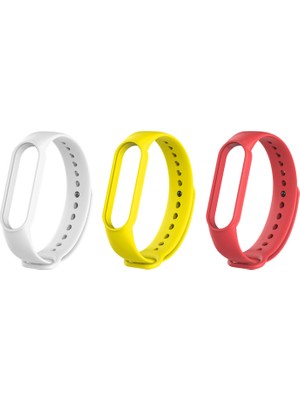 Kyver Xiaomi Mi Band 5 ve 6 Uyumlu Silikon Kordon 3'lü Set 8