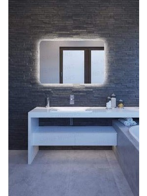 Toprak Dekor 80*60 Düz Ledli Banyo Aynası