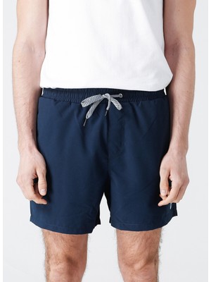 Quiksilver Normal Kalıp Cepli Lastikli Bel Baskılı Mavi Erkek Şort Mayo