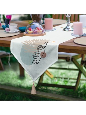 Realhomes Boho House  Tasarım Dekoratif Püsküllü Şönil Üçgen Runner