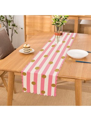 RealHomes Pembe Çizgili Altın Puanlı Özel Tasarım Runner