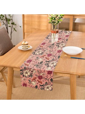 Real Homes Papatya & Gül Tasarımlı Dijital Baskılı Dekoratif Runner