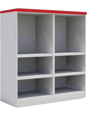 Woody Life 6 Raflı Çocuk Odası Anaokulu Kreş Dolap Sirk Temalı