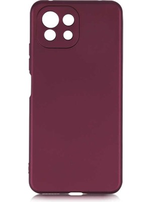 Kupa Xiaomi Mi 11 Lite Kılıf Kamera Korumalı Ince Darbe Emici Leke Tutmaz Silikon Kapak Mürdüm