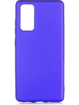 Kupa Samsung Galaxy S20 Fe Kılıf Kamera Korumalı Ince Darbe Emici Leke Tutmaz Silikon Kapak Saks Mavi