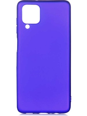 Kupa Samsung Galaxy M12 Kılıf Kamera Korumalı Ince Darbe Emici Leke Tutmaz Silikon Kapak Saks Mavi