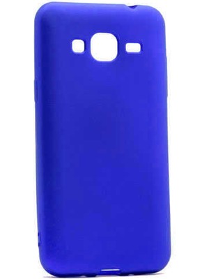 Kupa Samsung Galaxy J3 Kılıf Kamera Korumalı Ince Darbe Emici Leke Tutmaz Silikon Kapak Saks Mavi