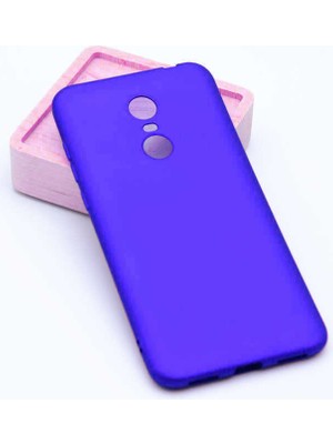 Kupa Xiaomi Redmi 5 Plus Kılıf Kamera Korumalı Ince Darbe Emici Leke Tutmaz Silikon Kapak Saks Mavi