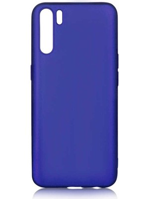 Kupa Oppo A91 Kılıf Kamera Korumalı Ince Darbe Emici Leke Tutmaz Silikon Kapak Saks Mavi