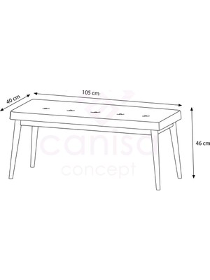 Canisa Canisa Pera Serisi Bench Gürgen Tam Isleket Kumaş