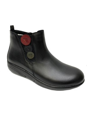 Üçel Üçel 2710-21  Deri Fermuar Kadın Bot