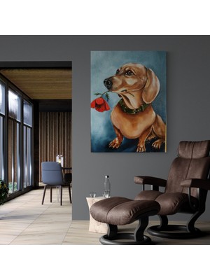 MonoStella Köpek Resimi- Kanvas Tablo