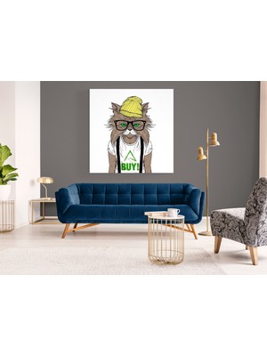 MonoStella Kedi Resim Kanvas Tablo