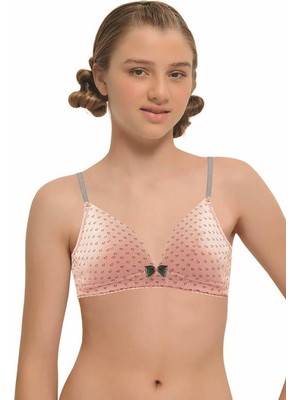 NBB Pudra Kalp Desenli Desteksiz Genç Kız Sütyeni 3668