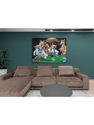 Stella Store Köpek Resimi- Kanvas Tablo