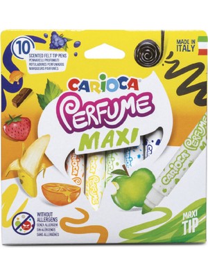 Carioca Kokulu Jumbo Keçeli Boya Kalemi 10'lu Renkli ve Eğlenceli Çocuklar İçin Tasarlanmış