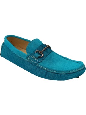 Mavi Tokalı Erkek Deri Ayakkabı AYK101-03