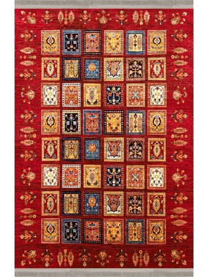 Homier Collection Kısa Saçaklı Westa Serisi Yıkanabilir Kaymaz Taban Antibakteriyel Kilim OT-4013B