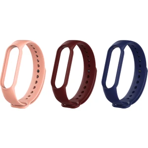 Xiaomi Mi Band 5 ve 6 Uyumlu Silikon Kordon 3'lü Set 3