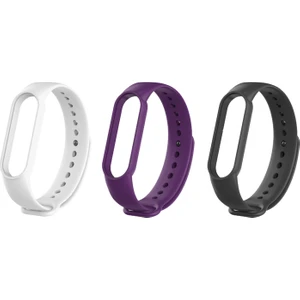 Xiaomi Mi Band 5 ve 6 Uyumlu Silikon Kordon 3'lü Set 4