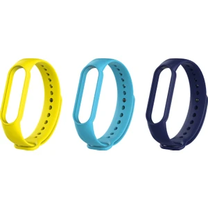 Xiaomi Mi Band 5 ve 6 Uyumlu Silikon Kordon 3'lü Set 7