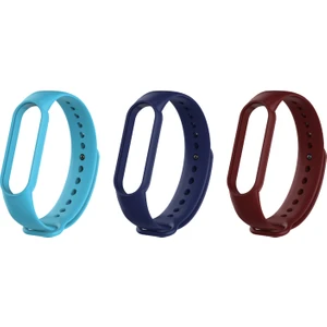 Xiaomi Mi Band 5 ve 6 Uyumlu Silikon Kordon 3'lü Set 9