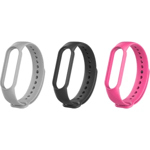 Xiaomi Mi Band 5 ve 6 Uyumlu Silikon Kordon 3'lü Set 15