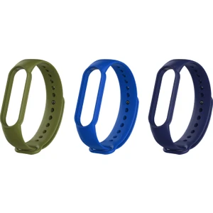 Xiaomi Mi Band 5 ve 6 Uyumlu Silikon Kordon 3'lü Set 19
