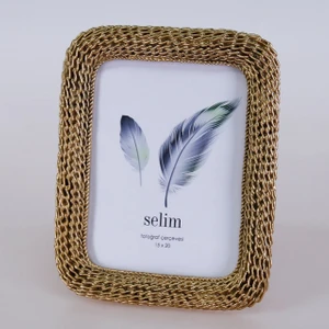15X20 Chain Çerçeve Altın