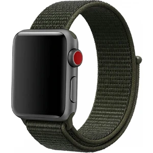 Apple Watch Uyumlu 42-44 mm Krd3 Hasır Kordon Koyu Yeşil