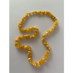 Tesbihci Efendi Damla Kehribar Yetişkin Kolye Süt Rengi