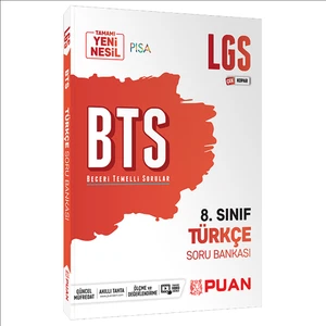 Puan Yayınları 8. Sınıf LGS Türkçe BTS Beceri Temelli Soru Bankası