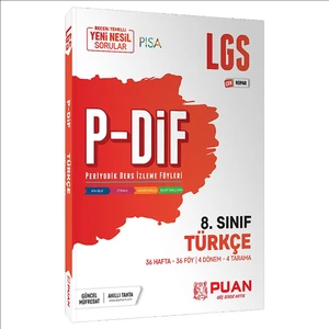 Puan Yayınları 8. Sınıf LGS Türkçe PDİF Konu Anlatım Föyleri