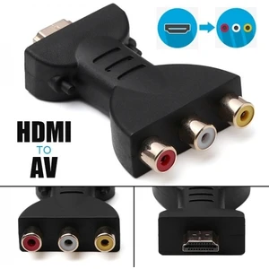 Good Shop Av Dijital Sinyal HDMI - 3 Rca Ses Adaptörü Bileşen Dönüştürücü (Yurt Dışından)