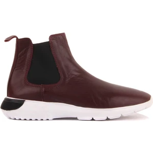 Sail Lakers - Bordo Deri Fermuarsız Erkek Chelsea Bot