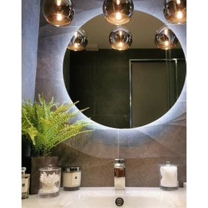 Toprak Dekor 80 cm Ledli Ayna Banyo Aynası