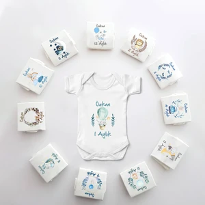 Minito Baby Isme Özel Anı Erkek Bebek 12 Aylık Zıbın SET-ZBNSET_106