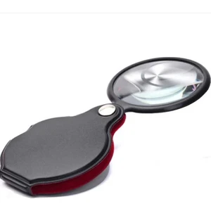Katlanır Deri Kılıflı Cam Lensli Okuma Lüp Büyüteç 6x Mini 45 Gram
