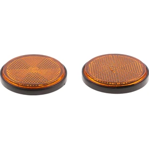 2 Adet Yuvarlak Reflektörler Motosiklet Scooter Atv Dirt Bike Bisiklet Turuncu Için (Yurt Dışından)
