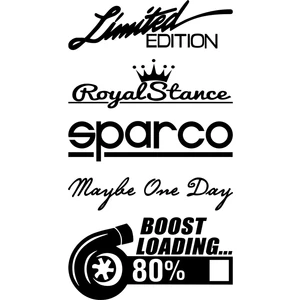 Quart Aksesuar Arka Cam Sticker Set Oto Sticker Araba Sticker Model 10