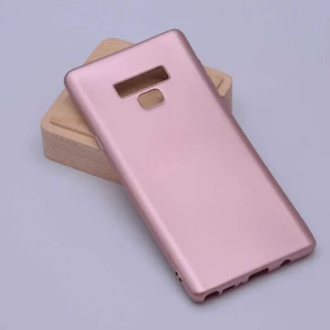 Hzr Teknoloji Samsung Galaxy Note 9 Için Uyumlu Kılıf Yumuşak Renkli Silikon  Esnek Kapak  Snx Rose Gold
