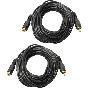 2pack Rca Erkek Kadın Uzatma Kablosu Kompozit Video Kablosu CD Av Tv 25FT (Yurt Dışından)